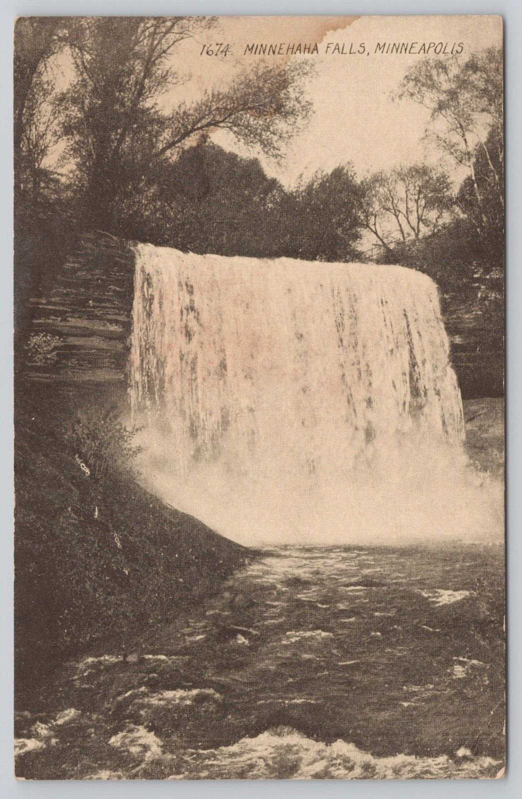 Atq/Vtg Postcard Minnehaha Falls, Minneapolis L213 
