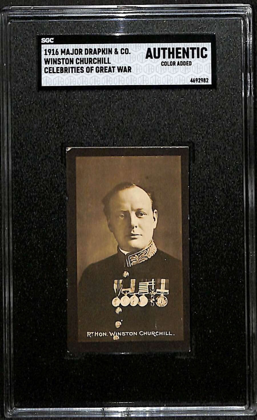 1916 Major Drapkin Celebrities War NNO Winston Churchill SGC A Authentic C100755
