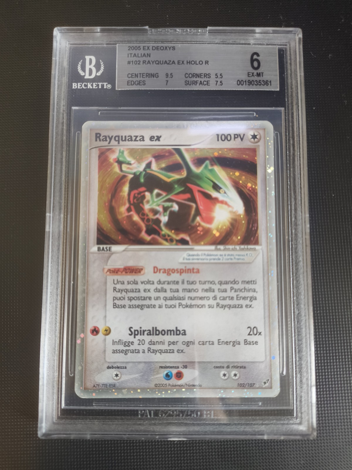 Rayquaza EX 102/107 EX Deoxys BGS 6