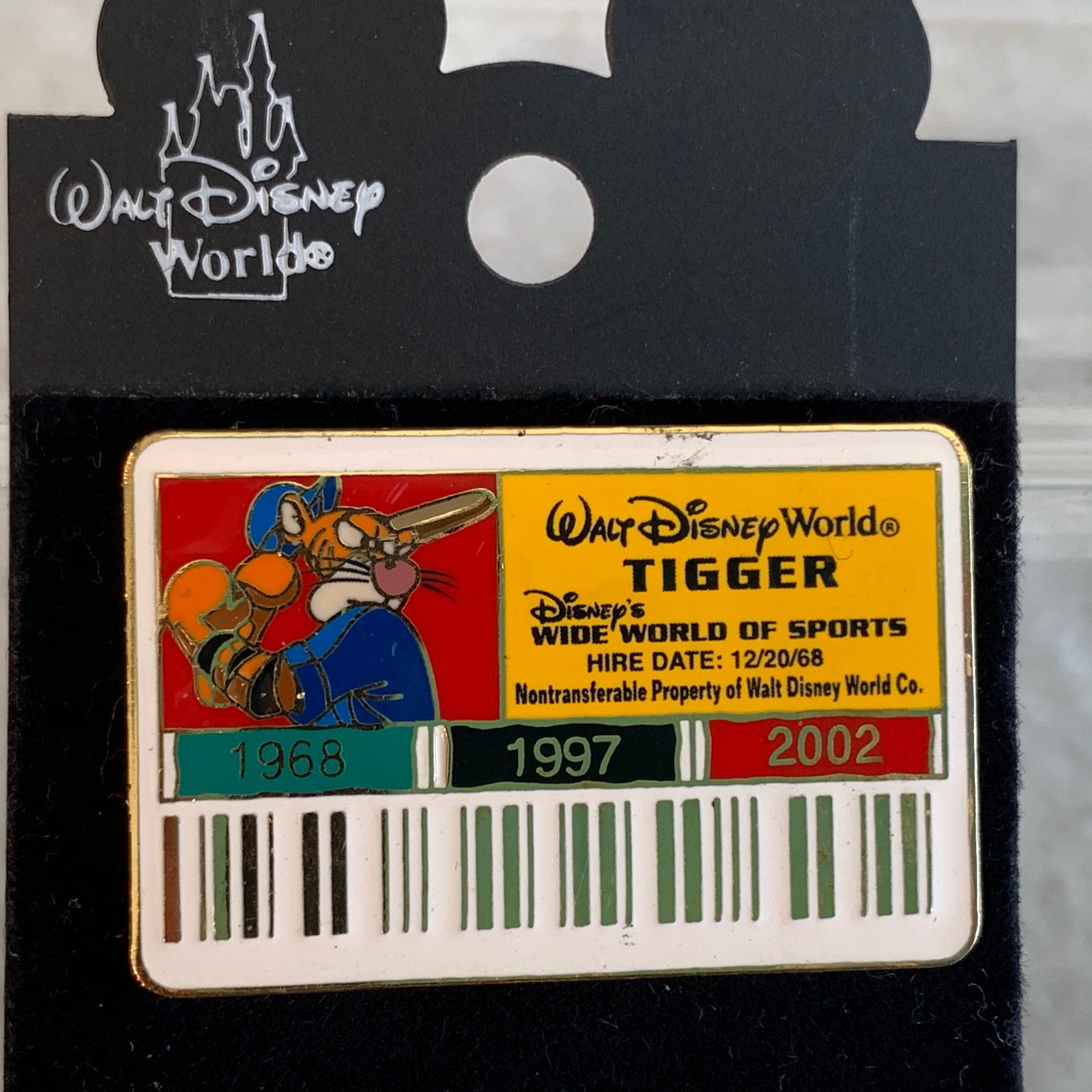 Walt Disney World Trading Pin Cast ID Tigger 2002 Limited Edition Wide Sports Walt Disney World Trading Pin Cast ID Tigger 2002 Limited Edition Wide Sports