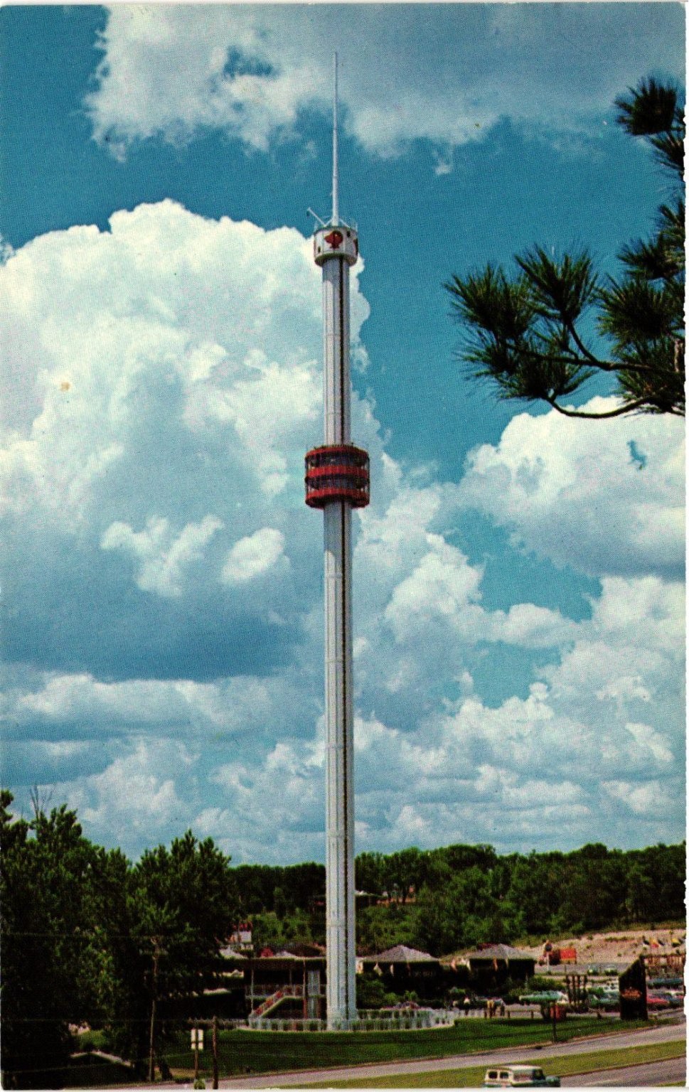 1976 Fort Dells Totem Tower Wisconsin Dells WI Chrome Postcard John Trumble