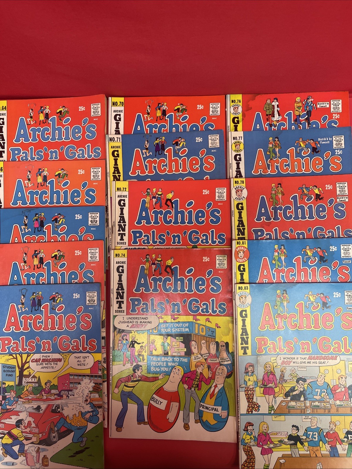 Vintage Archie’s Pals ’n’ Gals Giant Series Comics Lot of 14 #64-83