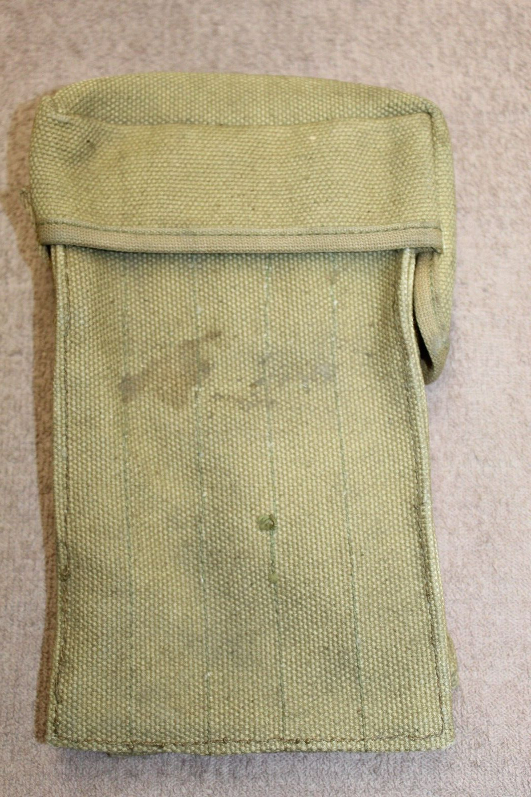 Original WW1 U.S. Army OD Canvas M1903 Pederson Device Magazine Pouch RIA 9-19 d