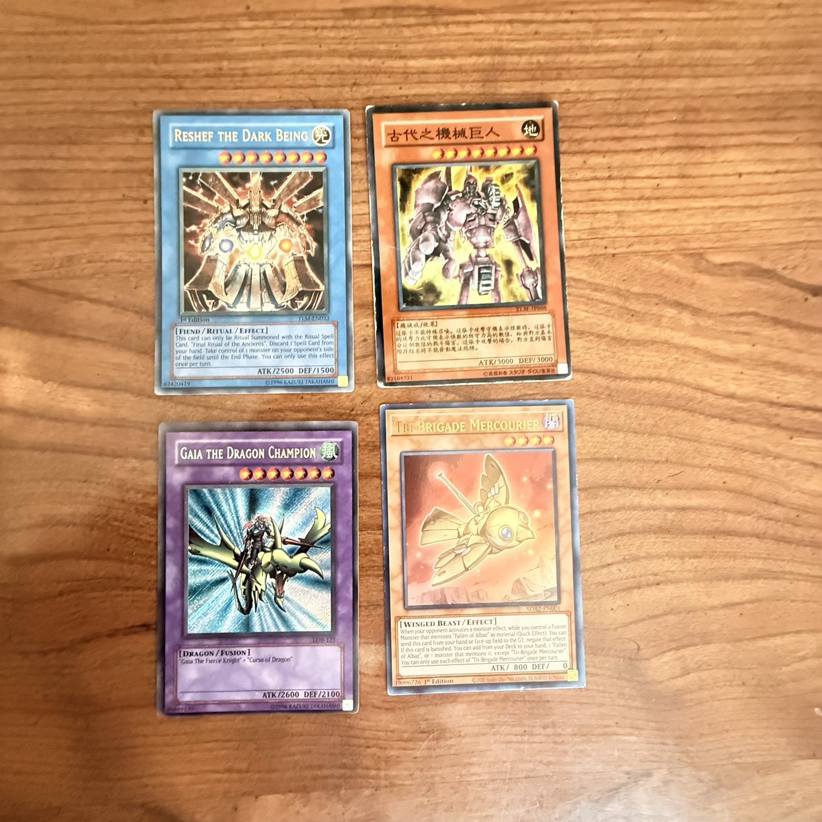 2002 Yugioh Gaia the Dragon Champion And 3 Other Card Lot 2002 Yugioh Gaia the Dragon Champion And 3 Other Card Lot