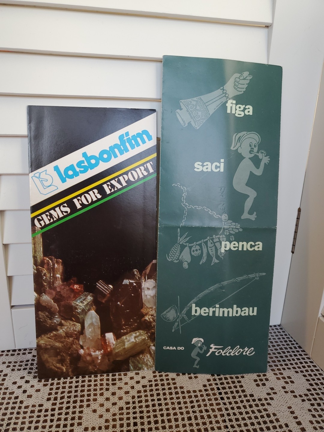 vtg 1985 1986 Brazil Travel Ephemera Salvador Gems Export Folklore Shop Guide