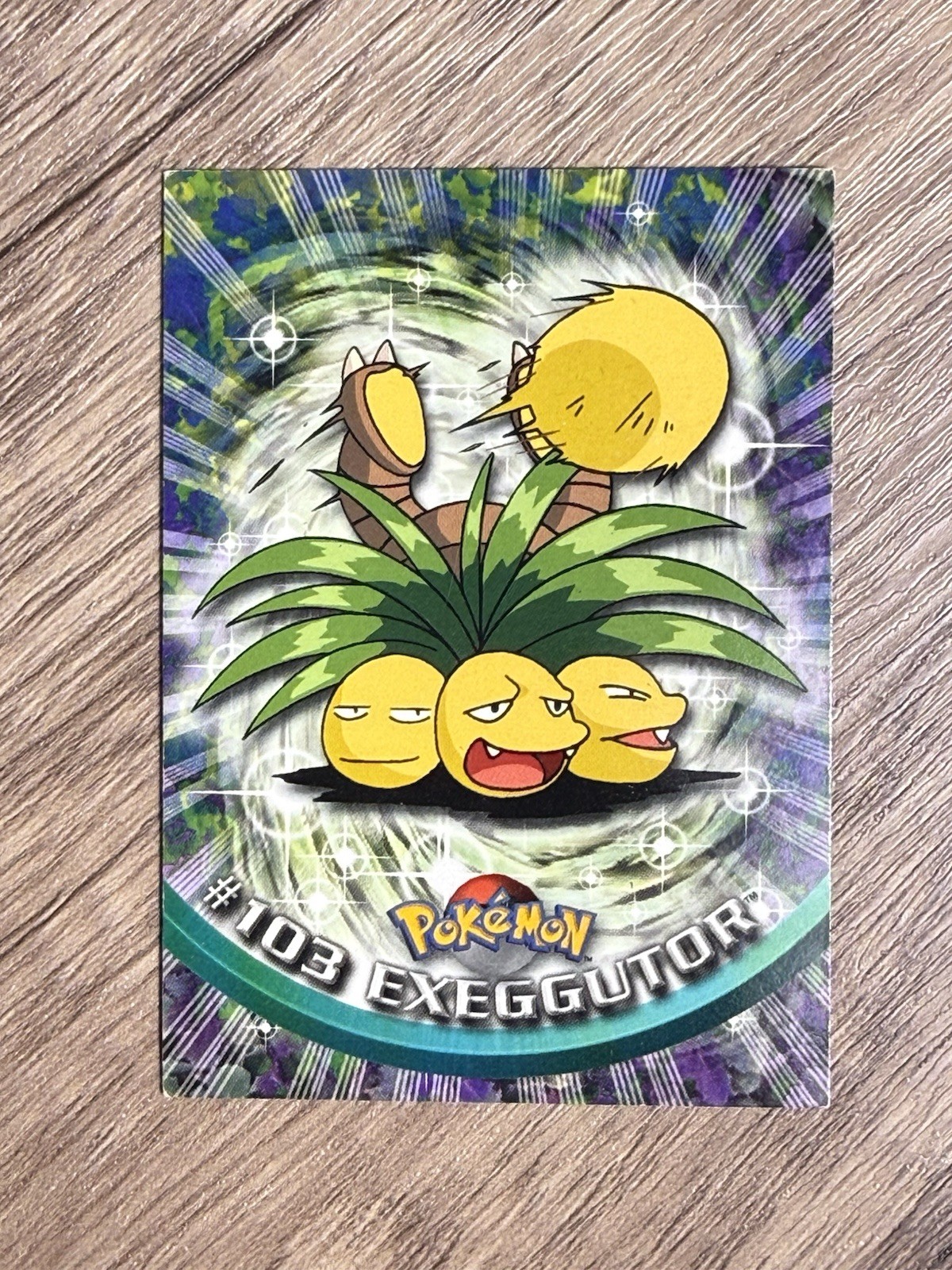 2000 Topps Pokemon TV Animation Series 2 Exeggutor #103 Blue Logo 1st Edition