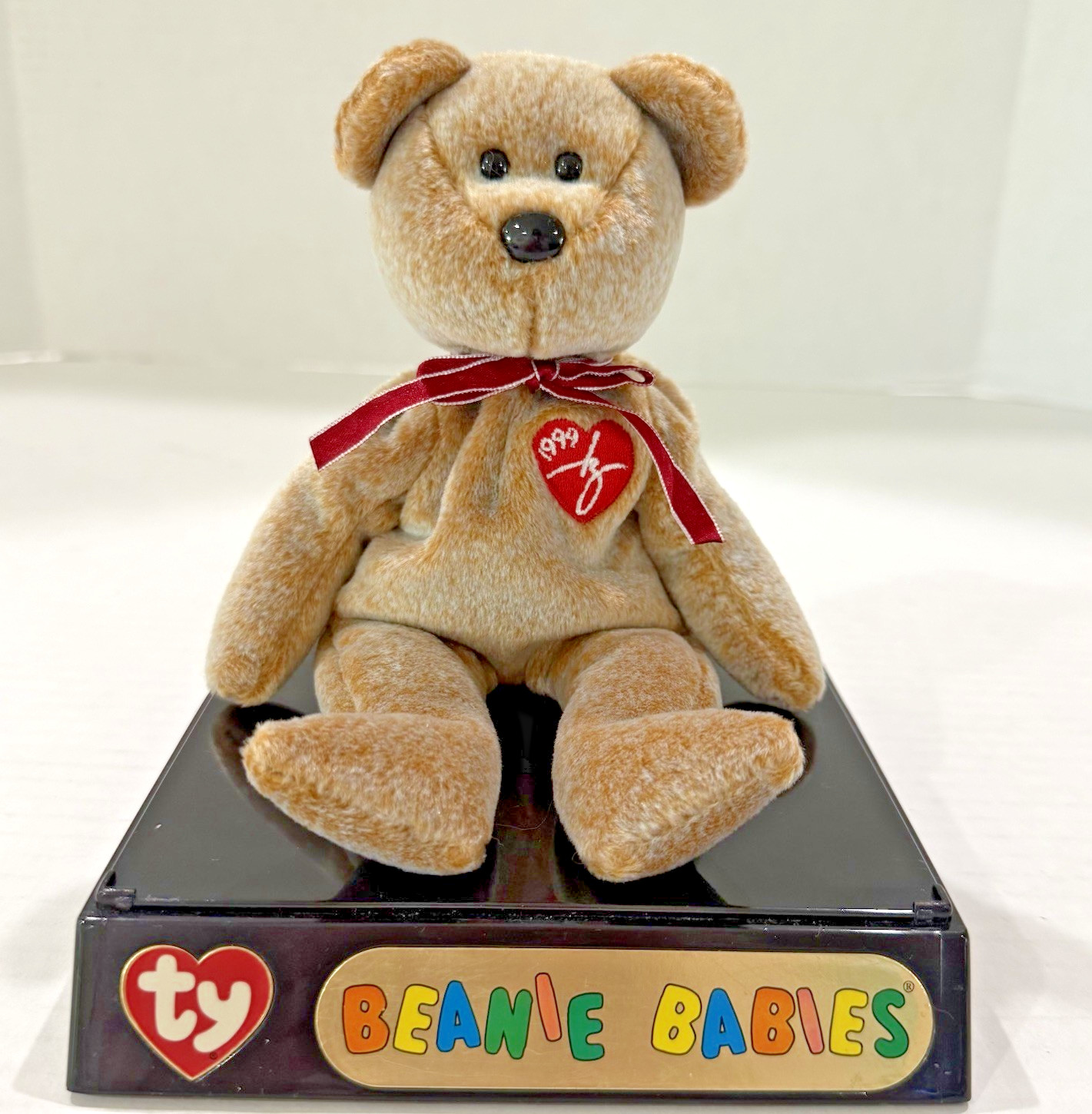 RARE Ty Beanie Baby 1999 Signature Bear Plush Error Tush Tag Retired Vintage