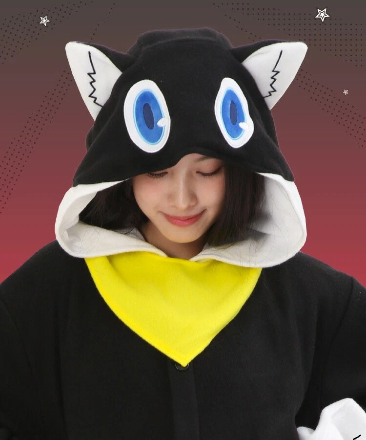 SAZAC Persona 5 Morgana Kigurumi Cosplay Costume Adult Unisex Fleece Japan NEW