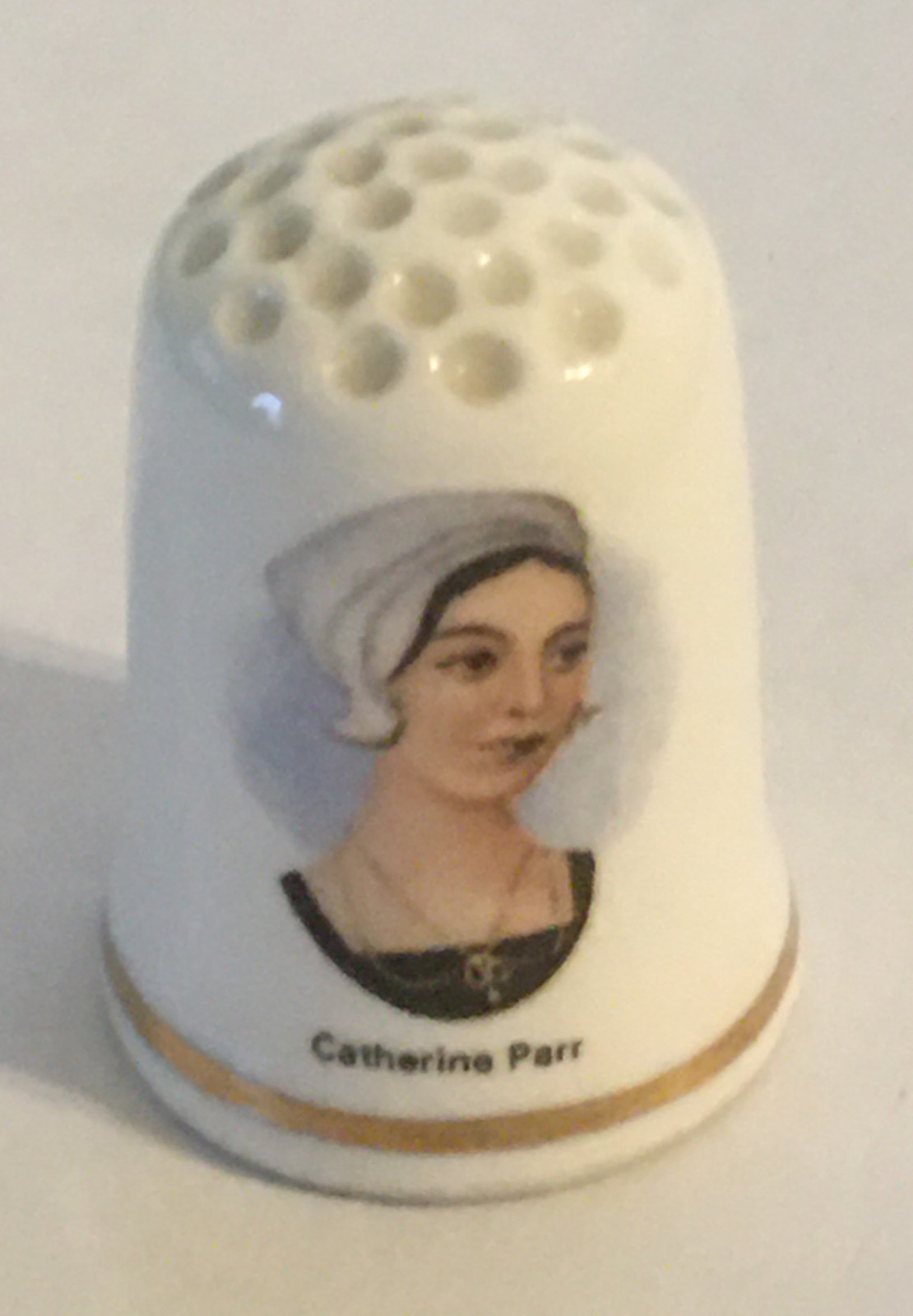 Catherine Parr Thimble Vintage Souvenir Collectible Catherine Parr Thimble Vintage Souvenir Collectible
