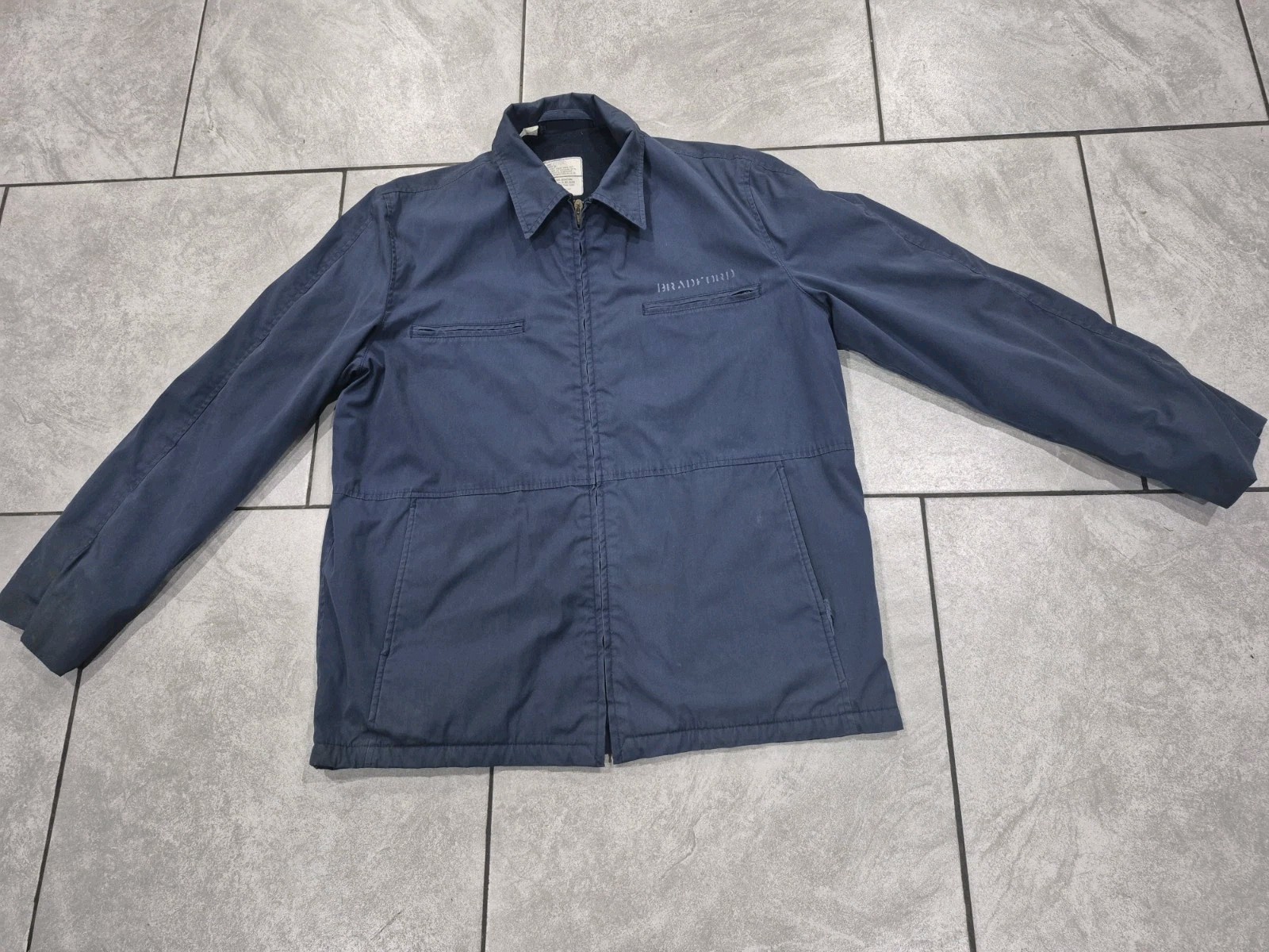 Vintage 1990s 1993 US Navy Military Utility Deck Jacket Blue Size Men\'s 44 L
