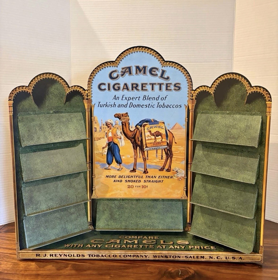 Vintage Camel Cigarettes Display Stand Counter Display early 1900s Vintage Camel Cigarettes Display Stand Counter Display early 1900s