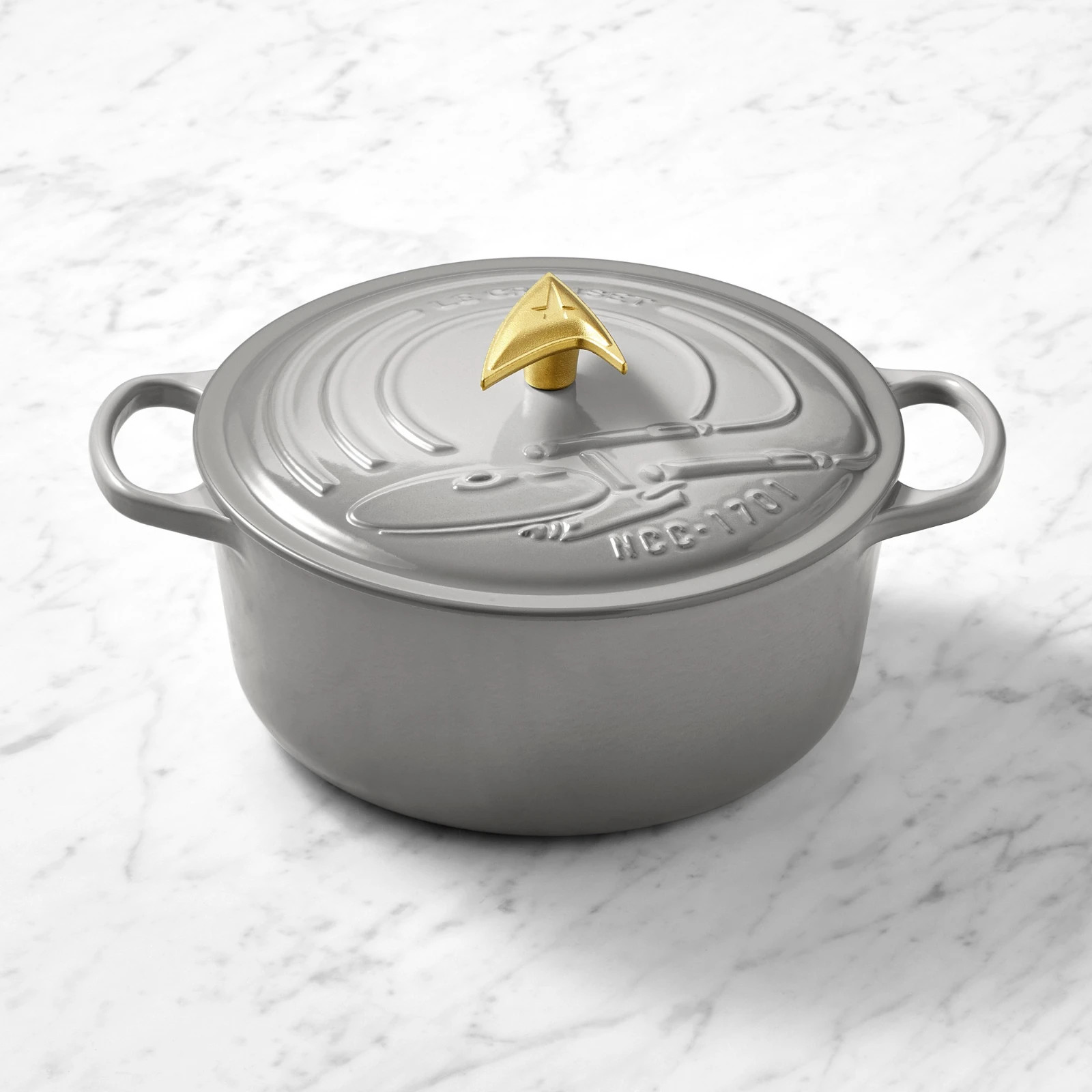 Le Creuset x Star Trek Enterprise Signature Enameled Cast Iron Round Dutch Oven, Le Creuset x Star Trek Enterprise Signature Enameled Cast Iron Round Dutch Oven,