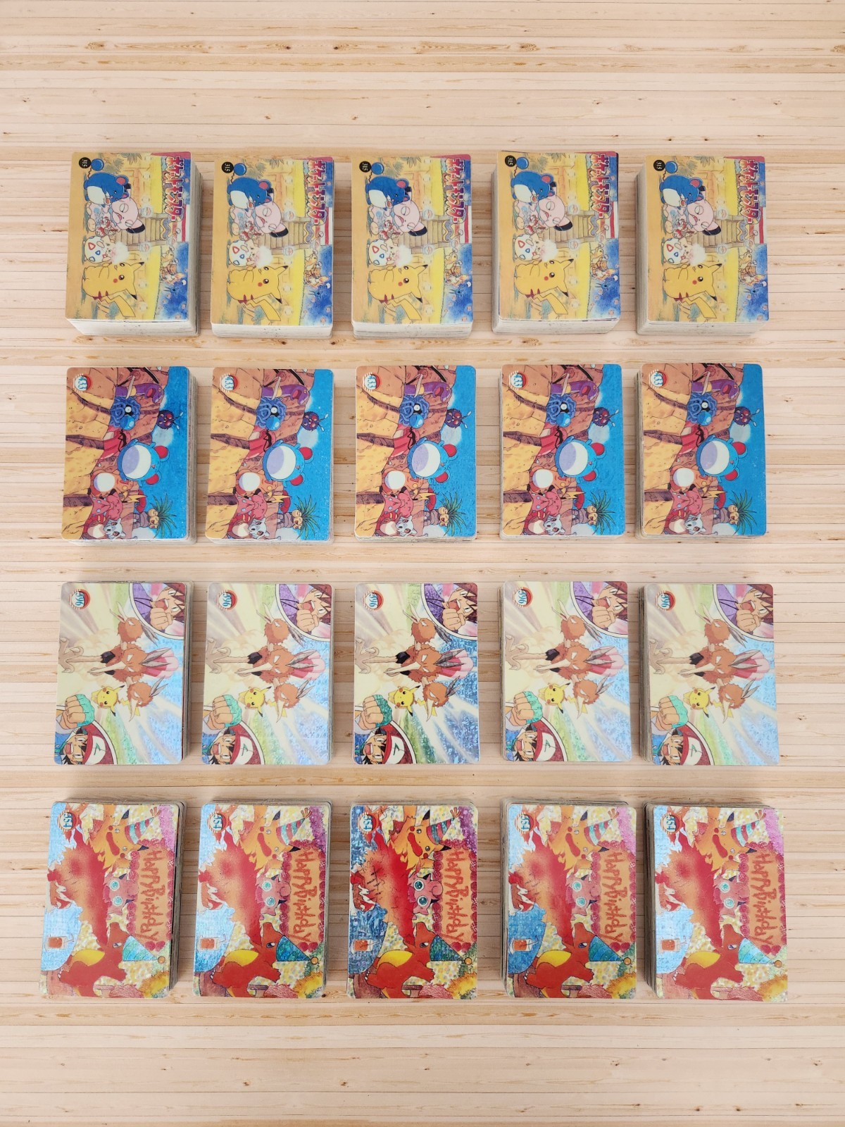20 Sets Pokemon Prism - 765 Cards /Stickers Holo Japan Vending Machine Vintage