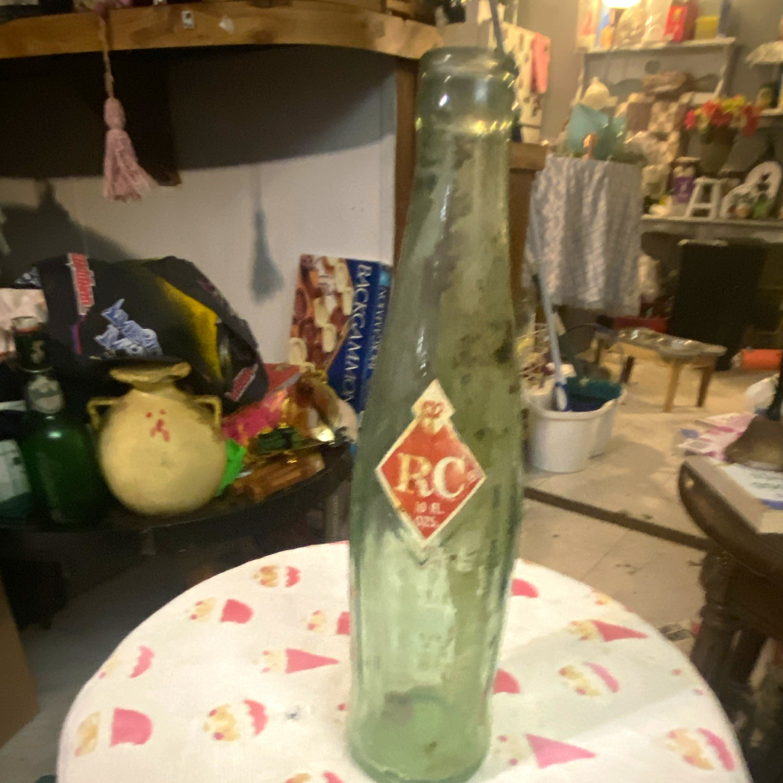 RC Vintage Royal Crown 10 fl oz Green Glass Soda Bottle