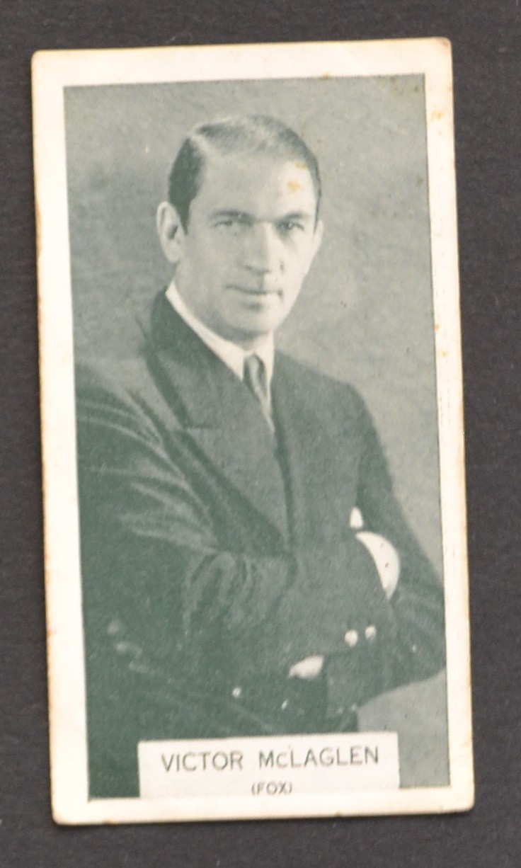 1933 British Born Film Stars State Express Cigarette Card No. 18 Victor McLaglen