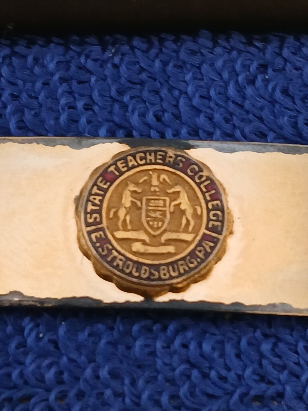 1930s 12K GF State Teachers College  Stroudsburg, PA bracelet in original box 