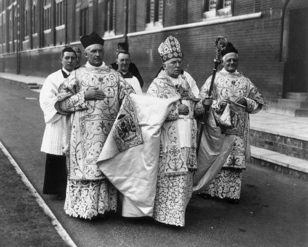 Cardinal Bourne Attends Roman Catholic Emancipation Congress Old Photo