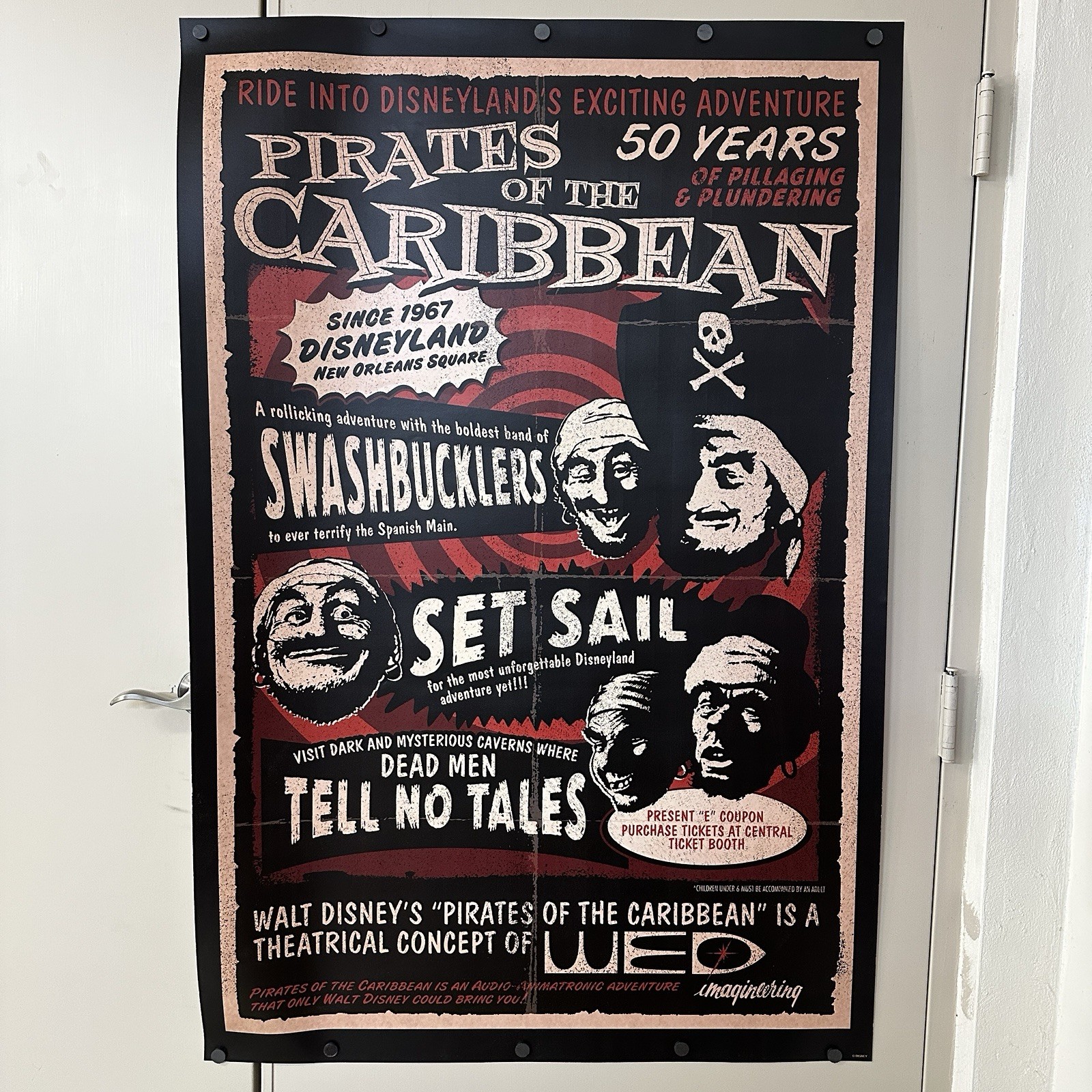2017 Pirates Caribbean Disneyland 50th Anniversary NEW Poster 36x54 D23 Rare