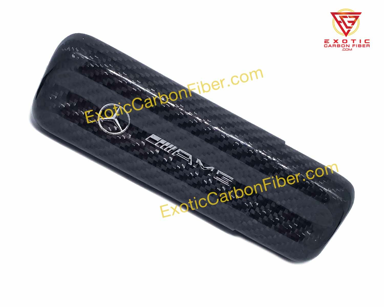 AMG Mercedes Benz REAL Carbon Fiber 2 Finger Cigar Case 57 Ring Gauge Size