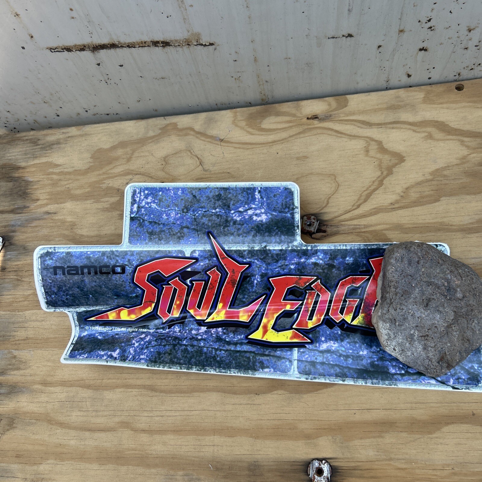 1 Old Soul Edge Namco  Cabinet Sticker Original factory Arcade video Game Fnz
