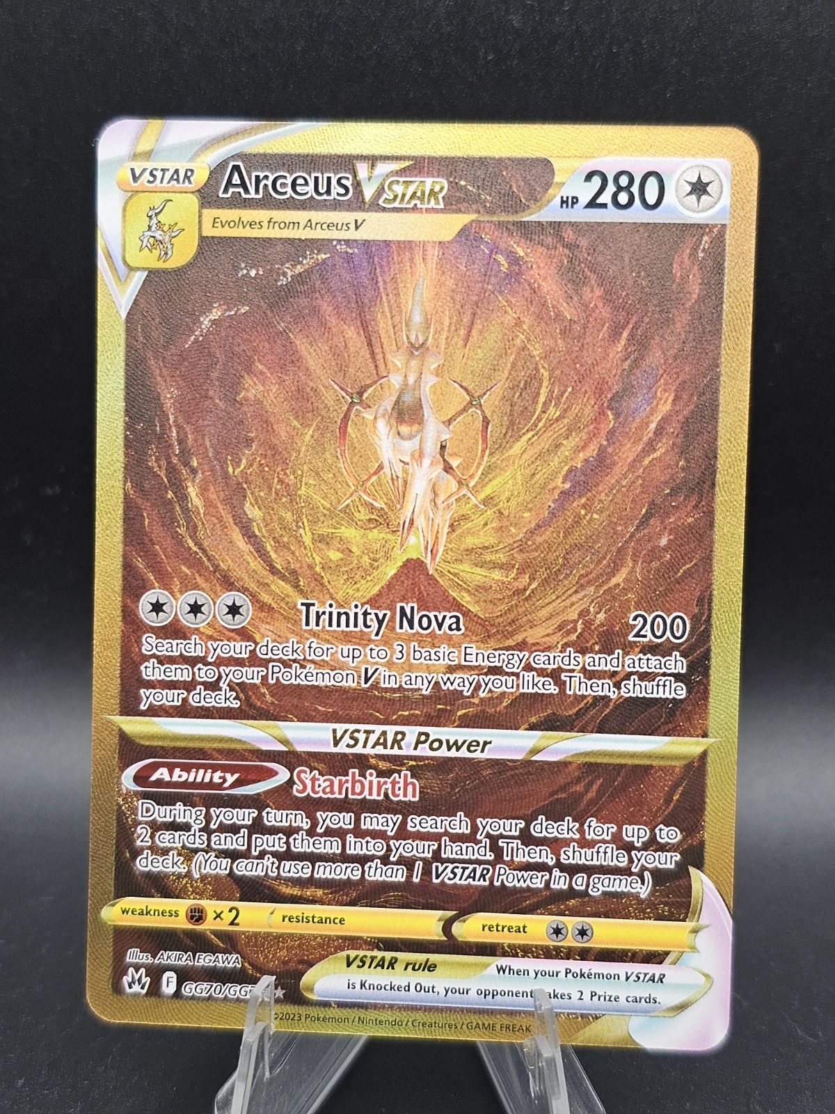 Arceus VSTAR Secret Rare Card GG70/GG70 Crown Zenith: Galarian Gallery