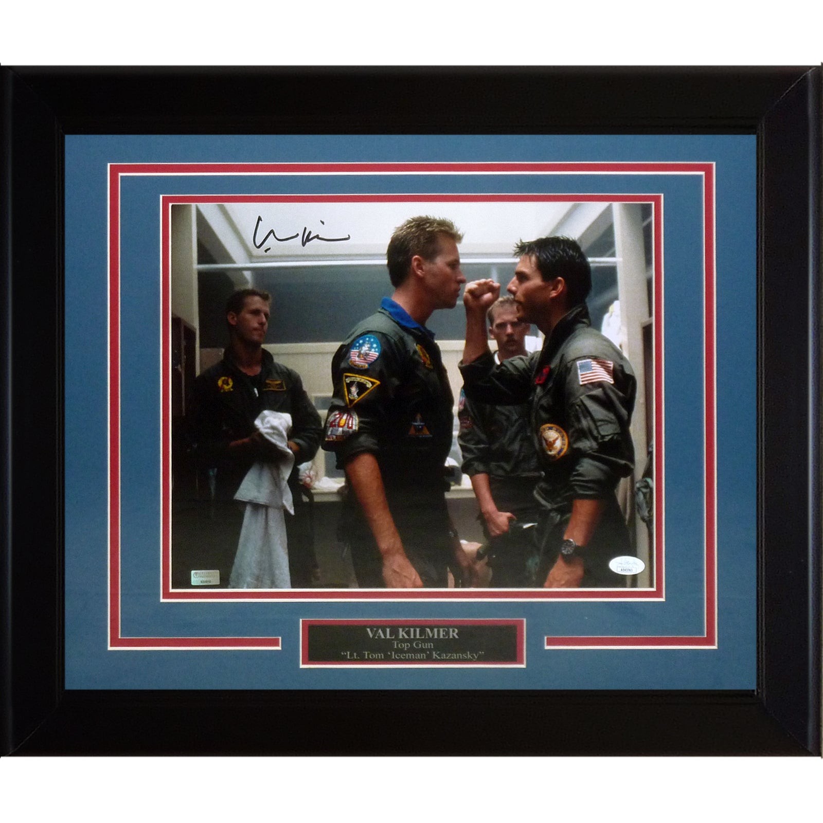 Val Kilmer Autographed Top Gun (with Tom Cruise) Deluxe Framed 11x14 Photo - JSA
