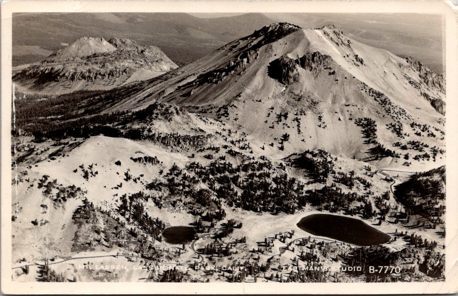 Mt Lassen Volcanic Lassen Natl Park CA 1957 Northern CA Vintage Postcard TP13-4