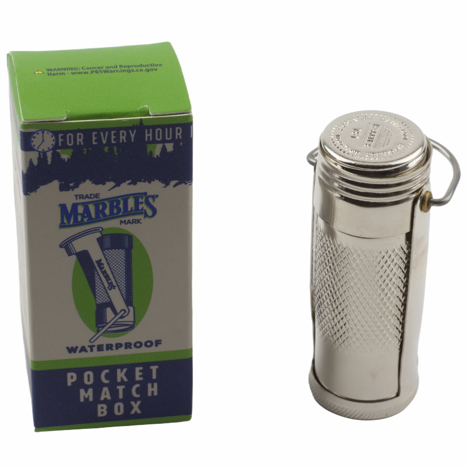 Marbles Match Safe Waterproof Stainless From Original 1900 Patent