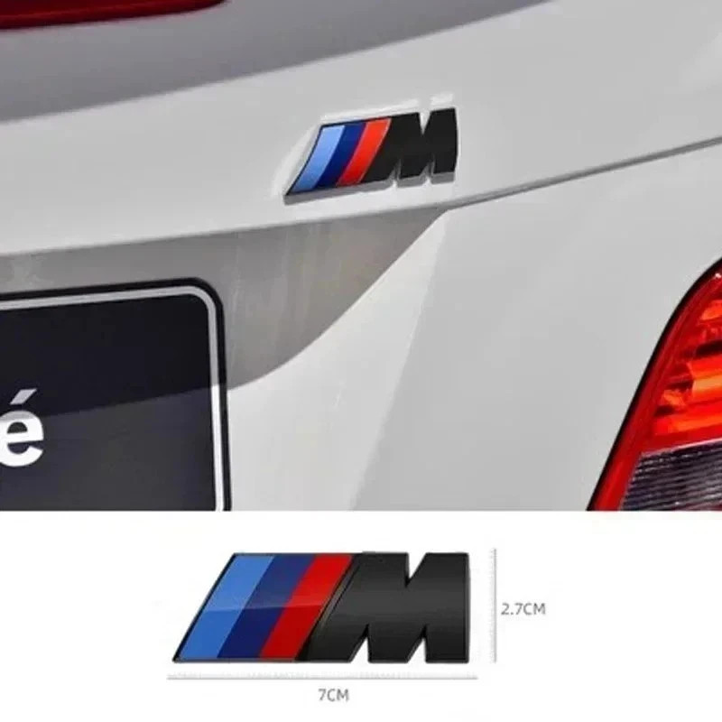 M Performance Sport Badge 3D Emblem Glossy Black, BMW Logo Trunk Fender 5.5X2cm