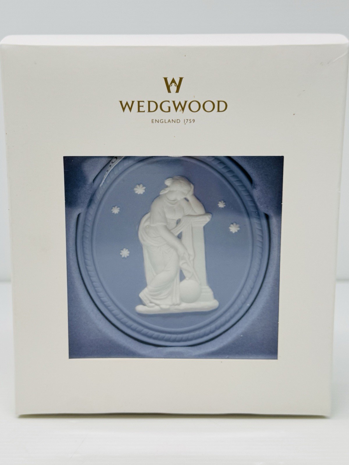 Wedgwood 2014 Annual MUSE Ornament Blue Jasperware NEW IN BOX