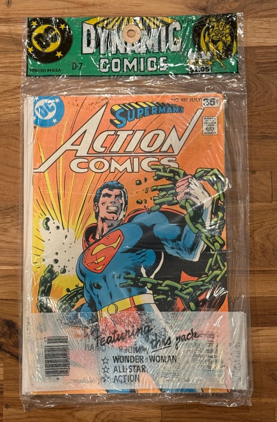 1978 DC Pack D-7 Action Comics 485 Wonder Woman 245 All-Star 73 Adams SEALED