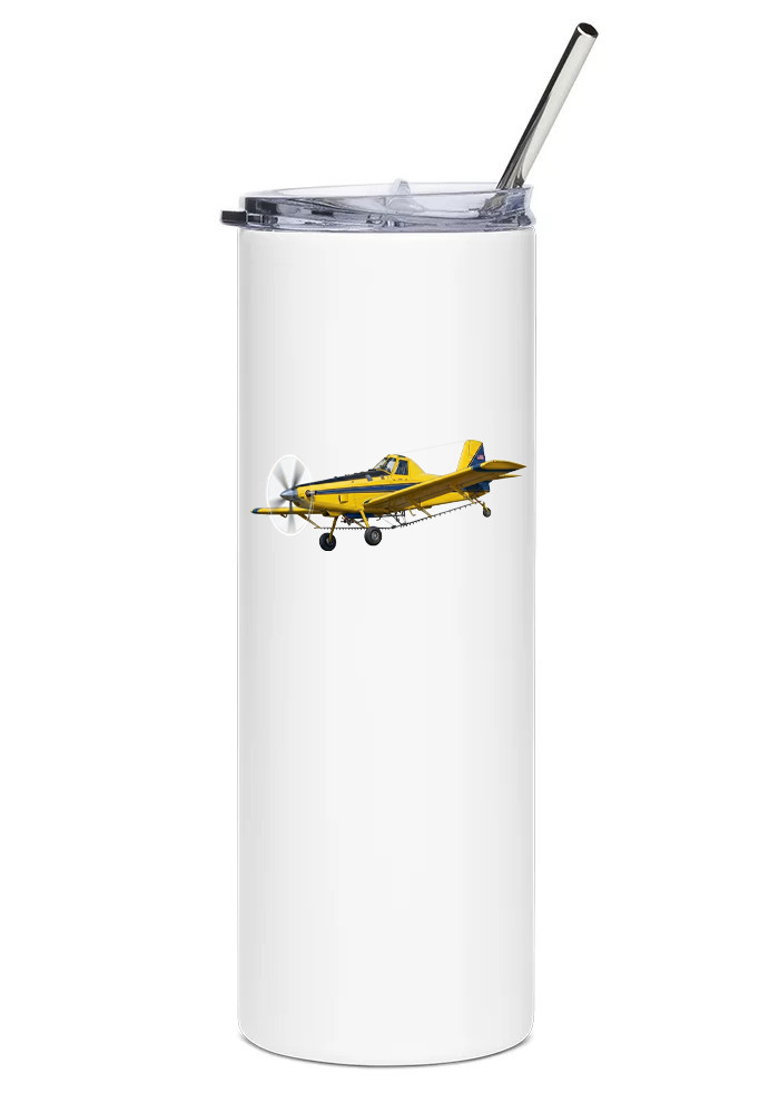 Air Tractor AT-400 Stainless Steel Water Tumbler with straw - 20oz.