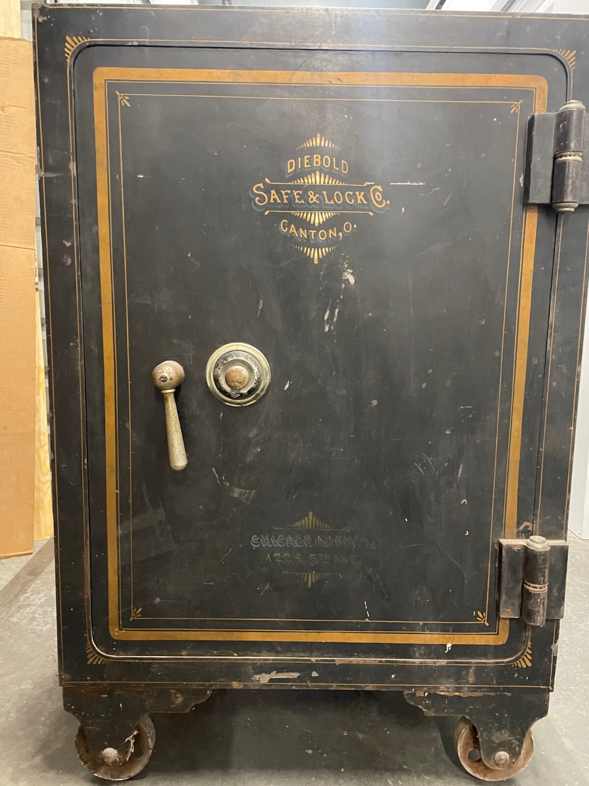 Antique black Diebold safe Antique black Diebold safe