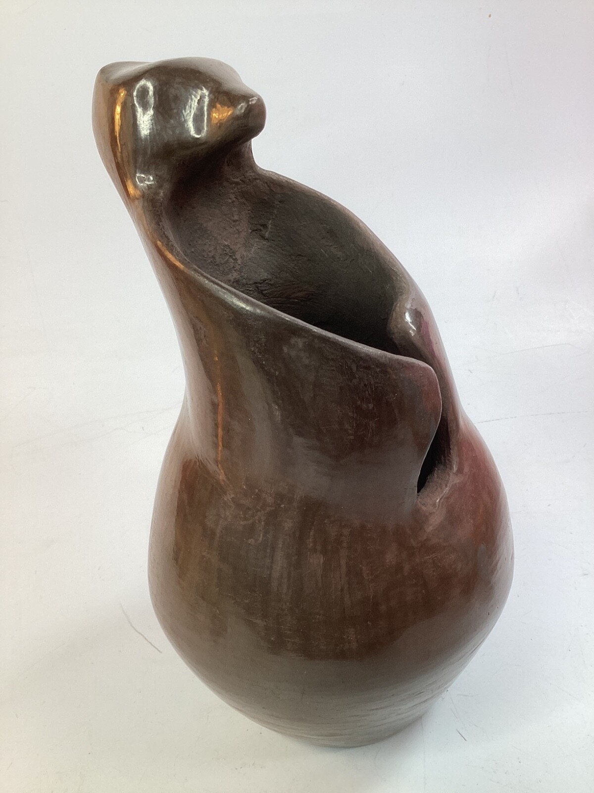 Donald Chinana 9” Stone Polished Bear Vase Jemez Pueblo Pottery (A1) Donald Chinana 9” Stone Polished Bear Vase Jemez Pueblo Pottery (A1)