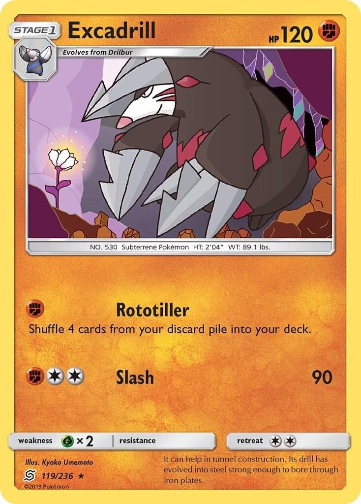 Pokemon Excadrill - 119/236 - Rare NM-Mint Unified Minds