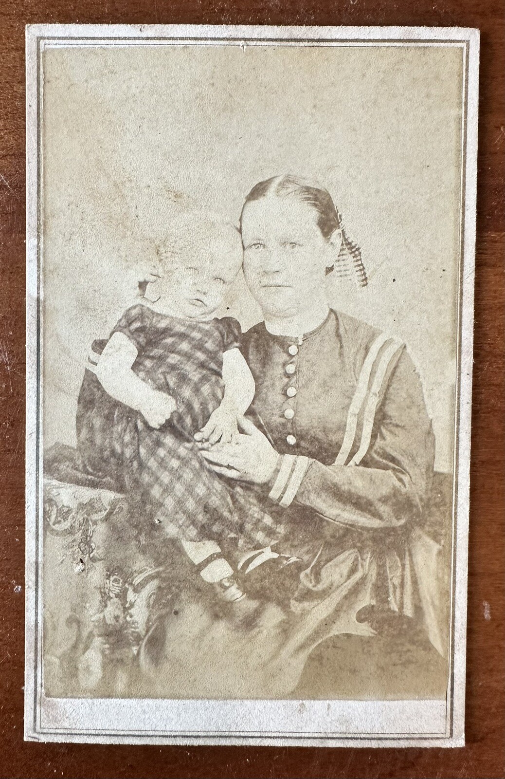 Early PORTLAND OREGON Pioneer Woman & Baby 1860s CDV Photo Lot Northwest 1800s