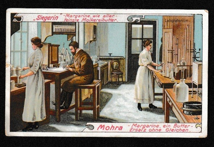 Germany 1900 Trade Card – Mohr Margarine Lab Scene, Altona