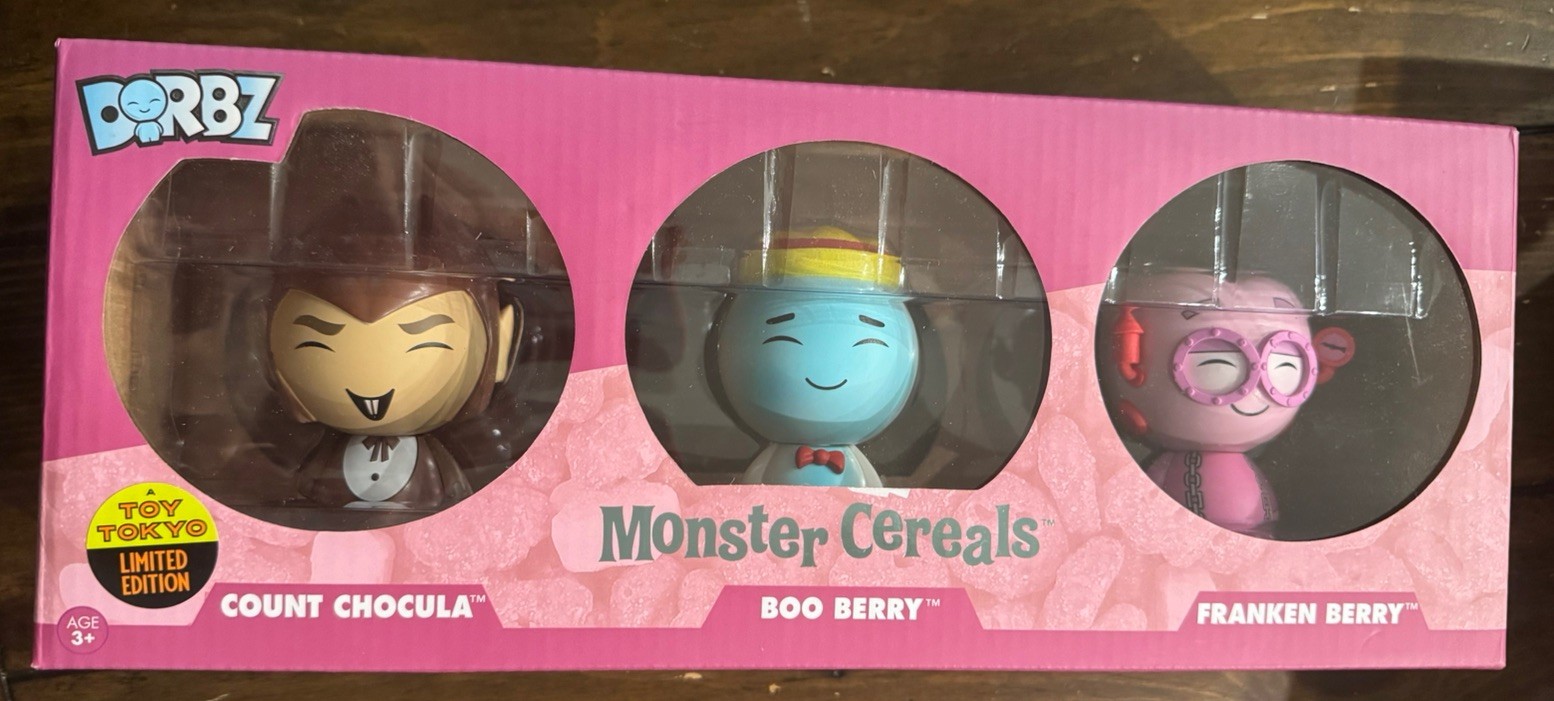 Funko Dorbz Monster Cereal Toy Tokyo - Count Chocula Boo Berry Franken Berry Pop