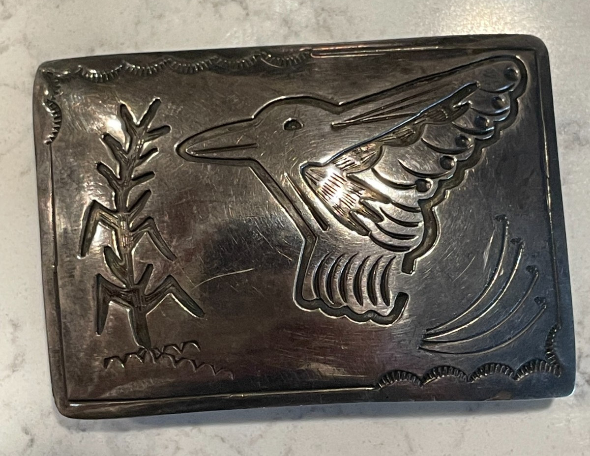 Vintage TA BEGAY Navajo STERLING SILVER Hand crafted Belt Buckle & Belt Vintage TA BEGAY Navajo STERLING SILVER Hand crafted Belt Buckle & Belt