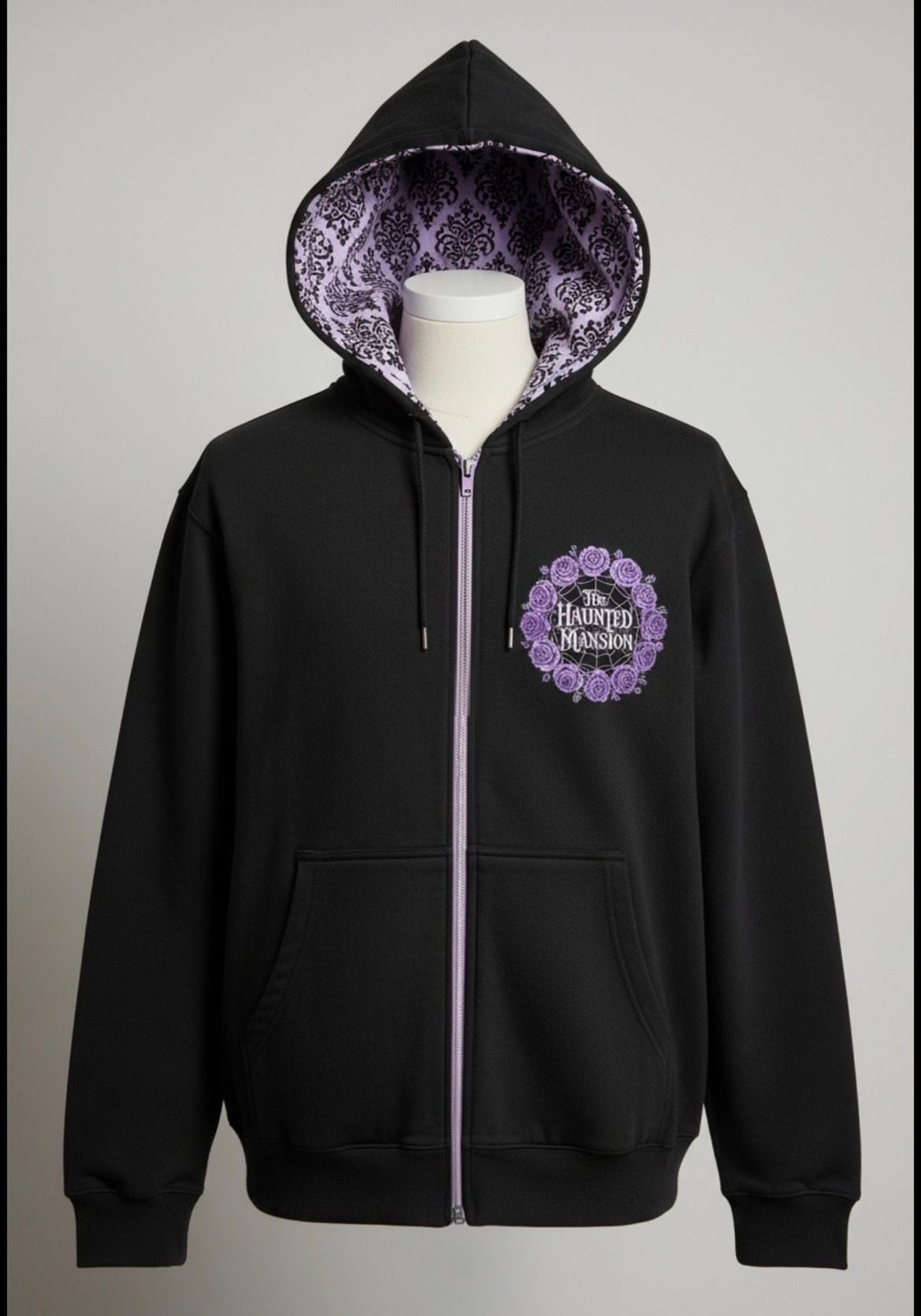 Disney Parks The Haunted Mansion Zip Hoodie Size 2X Black  #Halloween #Disney