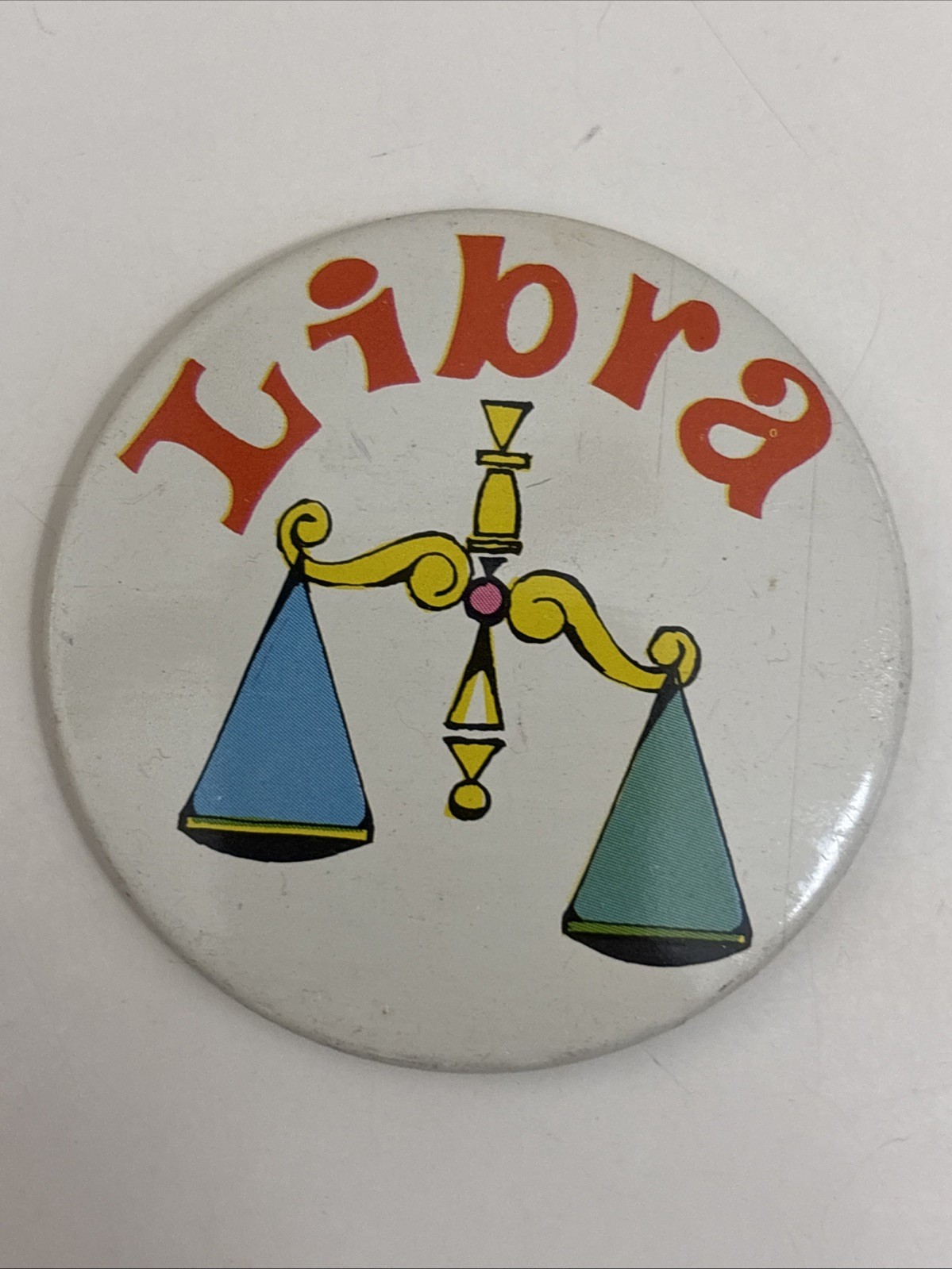 Vintage Libra Button Pin Made In USA Armour September 23 To October 22