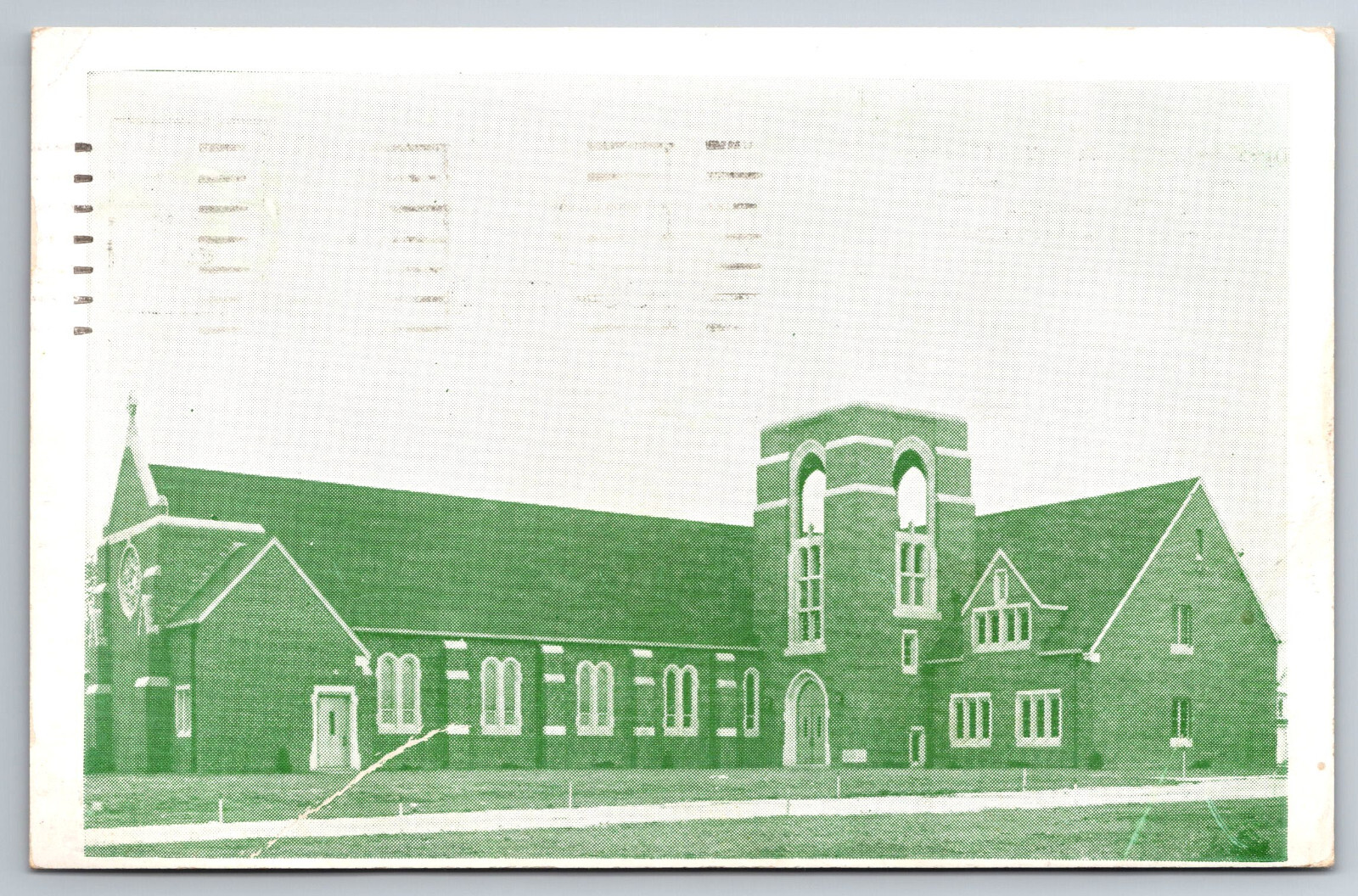 Vintage Postcard IL Peoria First English Lutheran Church c1955 ~8754