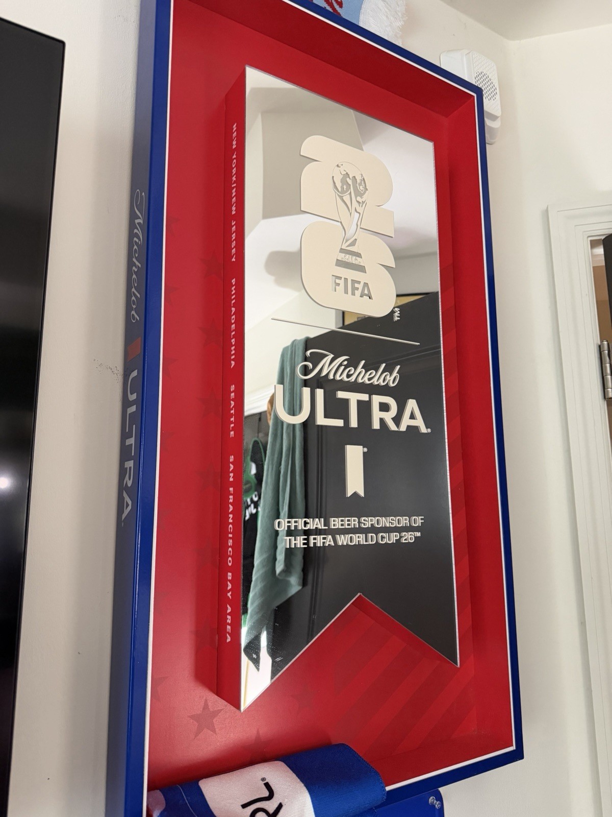 Michelob Ultra 2026 World Cup Promo Sign/Wall Decor 36x19