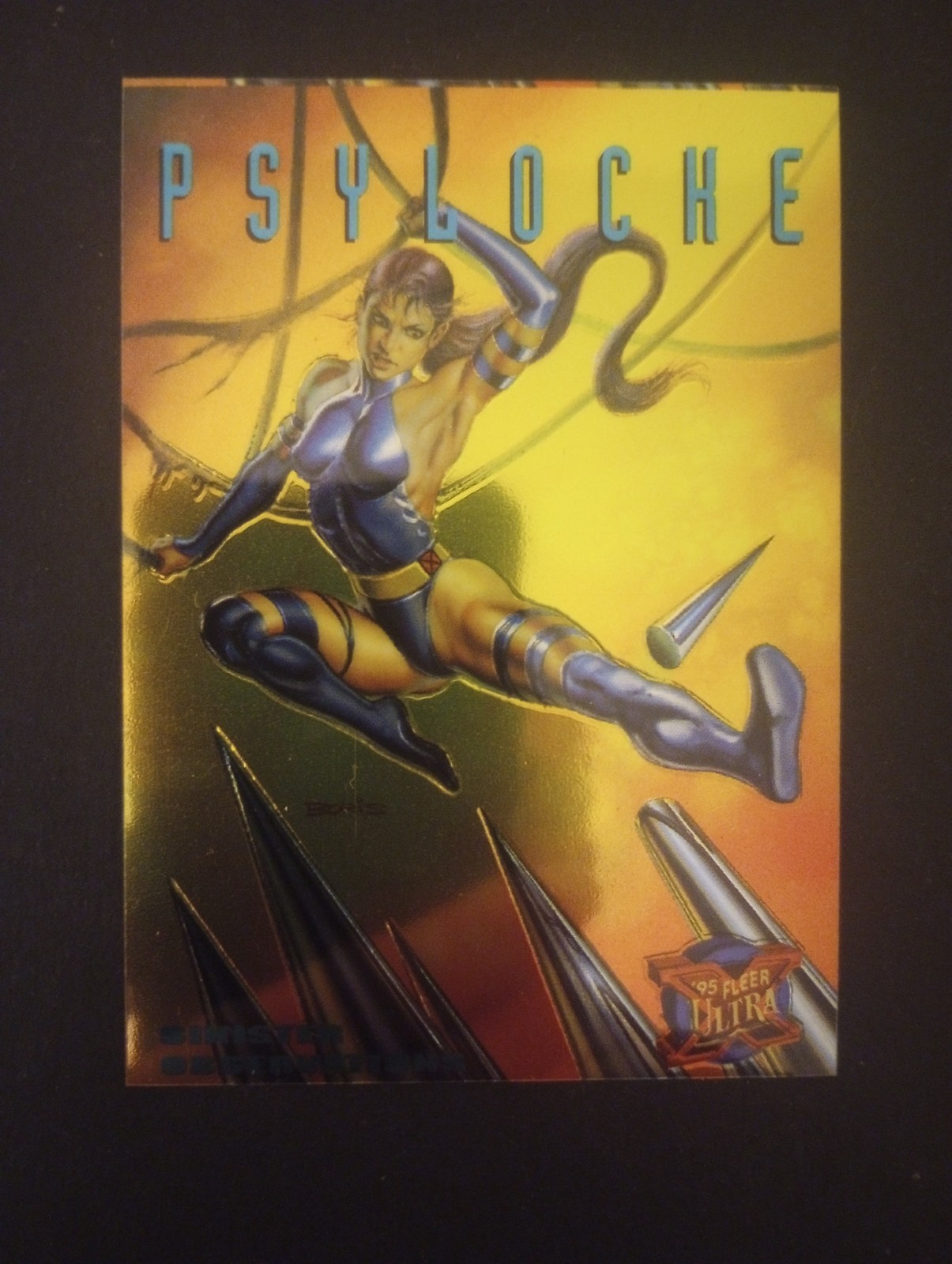 1995 Fleer Ultra X-Men - Sinister Observations PSYLOCKE #7 Error Miss Cut 