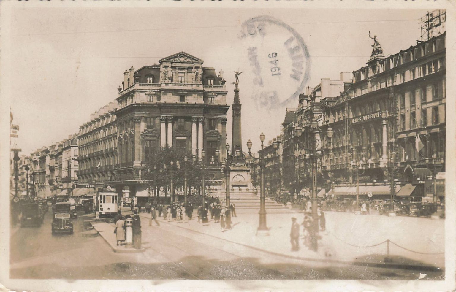 RPPC Place de Brouckère Brussels Belgium 1946 Postcard RPPC Place de Brouckère Brussels Belgium 1946 Postcard