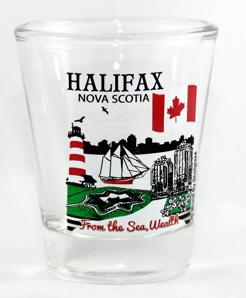 HALIFAX NOVA SCOTIA CANADA GREAT CANADIAN CITIES COLLECTION SHOT GLASS SHOTGLASS