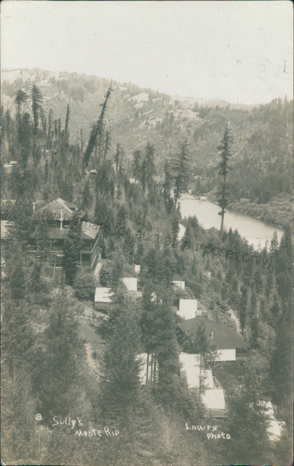 Monte Rio, CA - Aerial, Bird\'s eye view 1909 - Vintage California photo Postcard Monte Rio, CA - Aerial, Bird\'s eye view 1909 - Vintage California photo Postcard