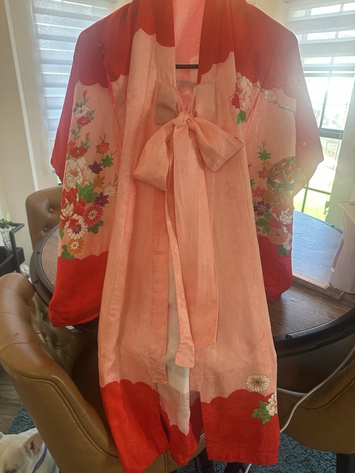 Japanese Silk Kimono Smaller Child\'s 1930s-40s Lined Handmade Japanese Silk Kimono Smaller Child\'s 1930s-40s Lined Handmade