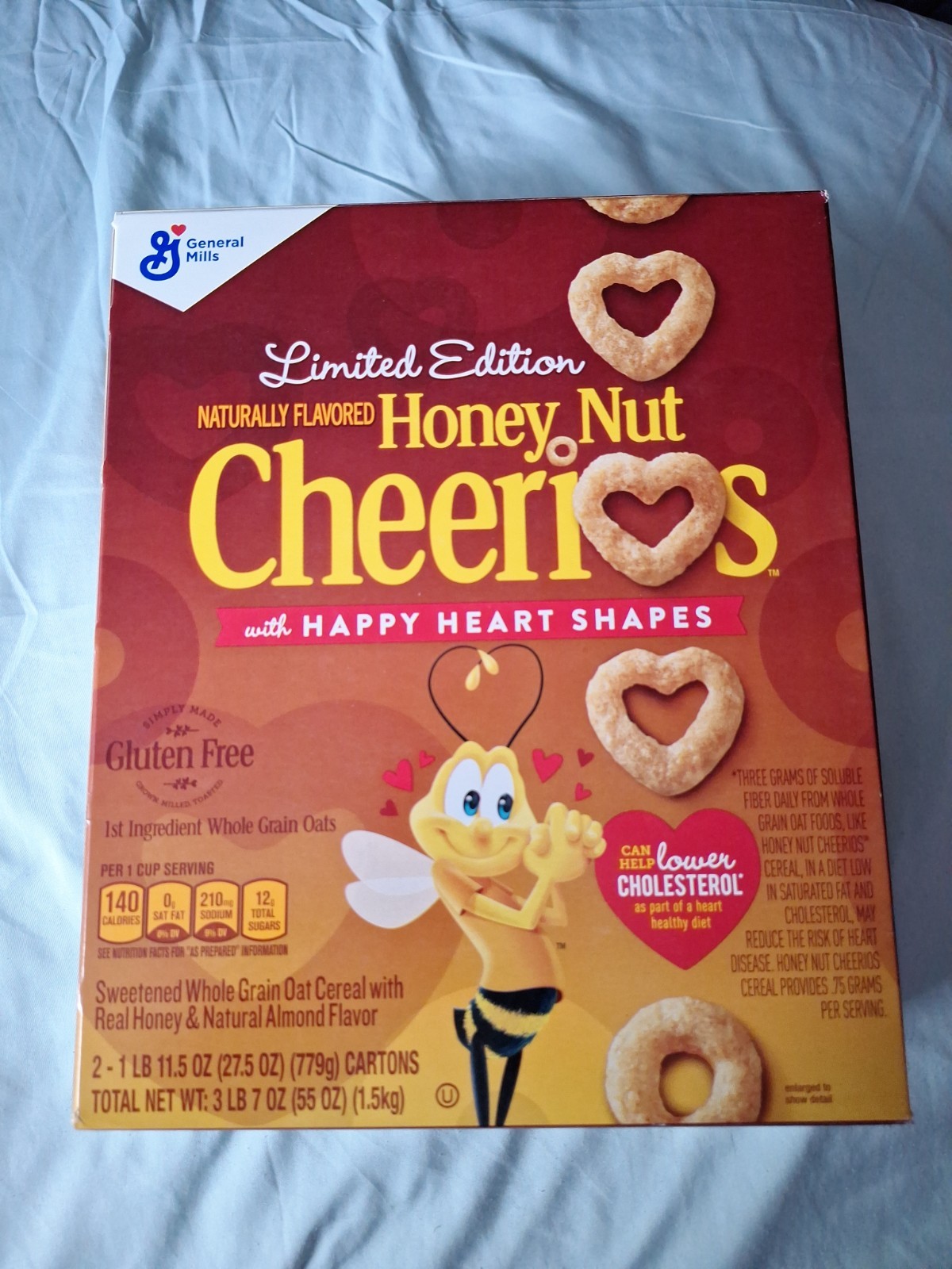 Honey Nut Cheerios Limited Edition Happy Heart Shapes Cereal 27.5 oz