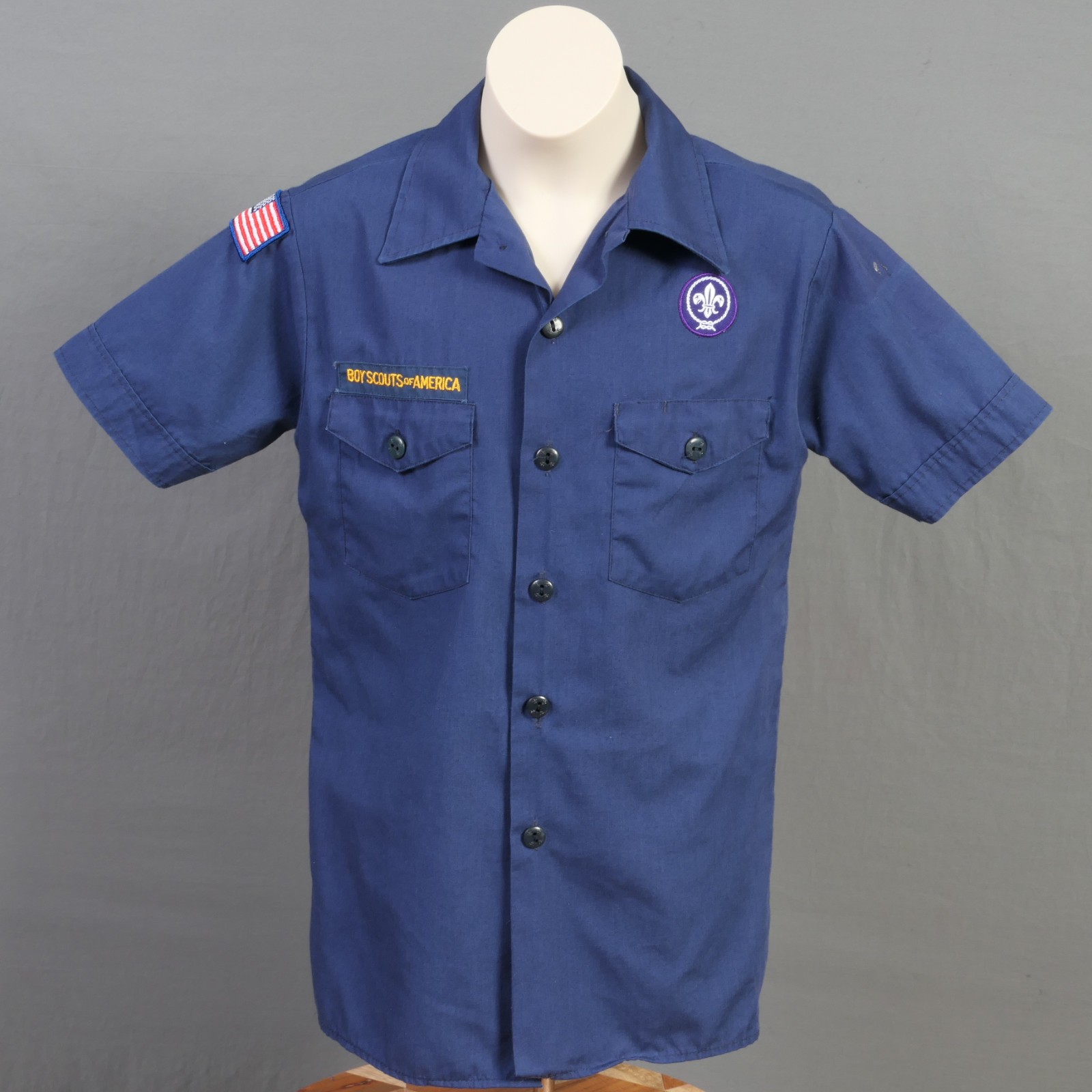 Boys Large Official BSA Boy Scout Cub Scout Short Sleeve Shirt ~ Blue -0578 Boys Large Official BSA Boy Scout Cub Scout Short Sleeve Shirt ~ Blue -0578